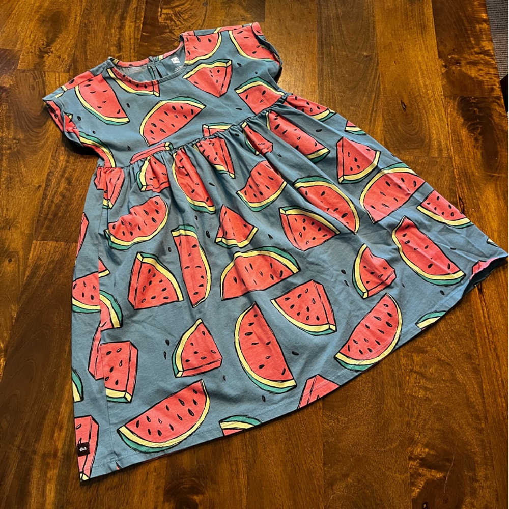 Tea Collection Watermelon Patterned Dress Size 7